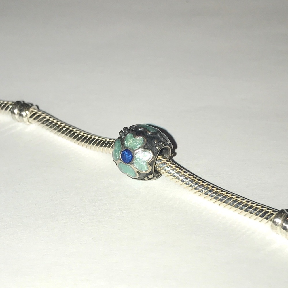 Pandora Blue Enamel Daisy Charm (discontinued)